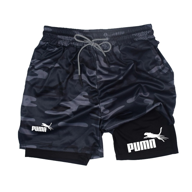 Compression Shorts Athletes - Herren Sommer Atmungsaktive Doppelschichtige Elastische Kompressions-Shorts
