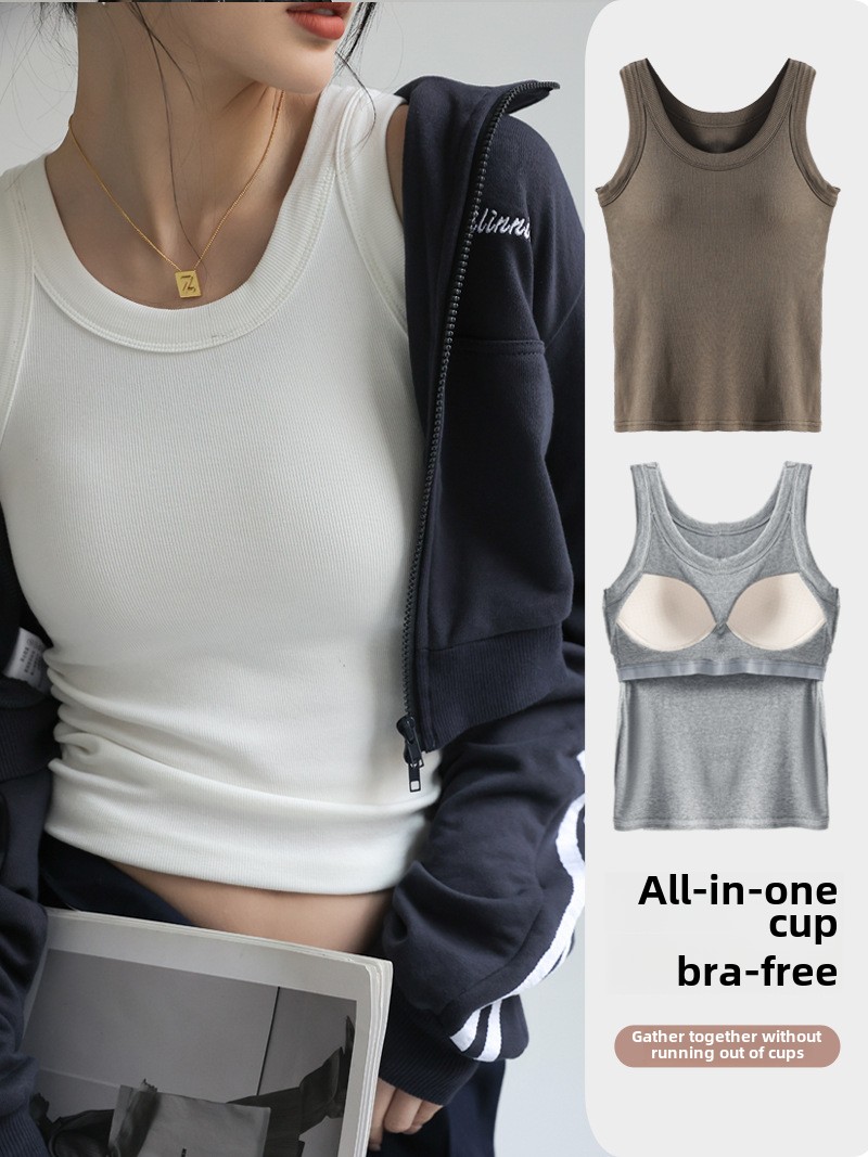 Tank Top Ribbed - Nahtloses, geripptes Modal-Tanktop für Damen, integrierter