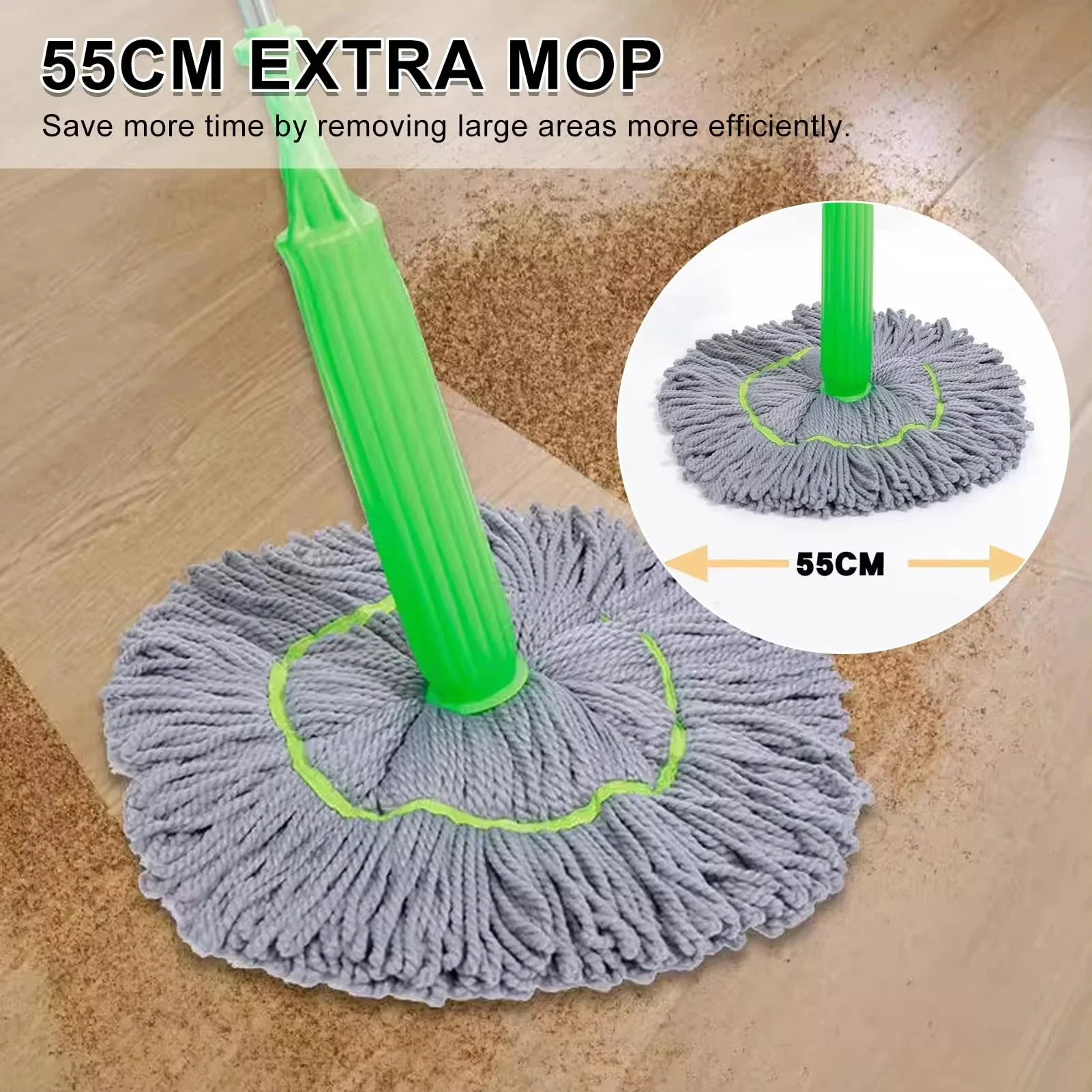 Bamboo Fiber Trunk - Neuer 2-in-1-Bambusfaser-Ärmelwischer mit Entwässerungsfunktion, Lazy Mop